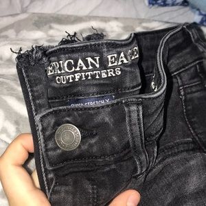 Ripped Faded black American Eagle jeans